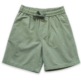 Beet World Cotton Pull-On Straight Shorts in Sage Green