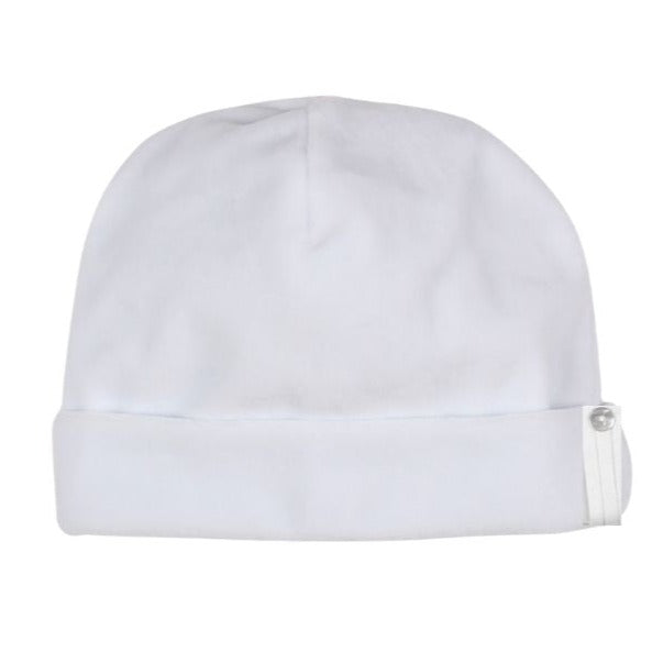 Bébé Sweeny Charles Blue Velour Hat with Pleated Poplin Details for Mini Boy