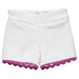 Piccola Speranza Pink Pique Shorts With Fuchsia Zig Zag Trim for Baby Girls and Girls 3Y-6Y