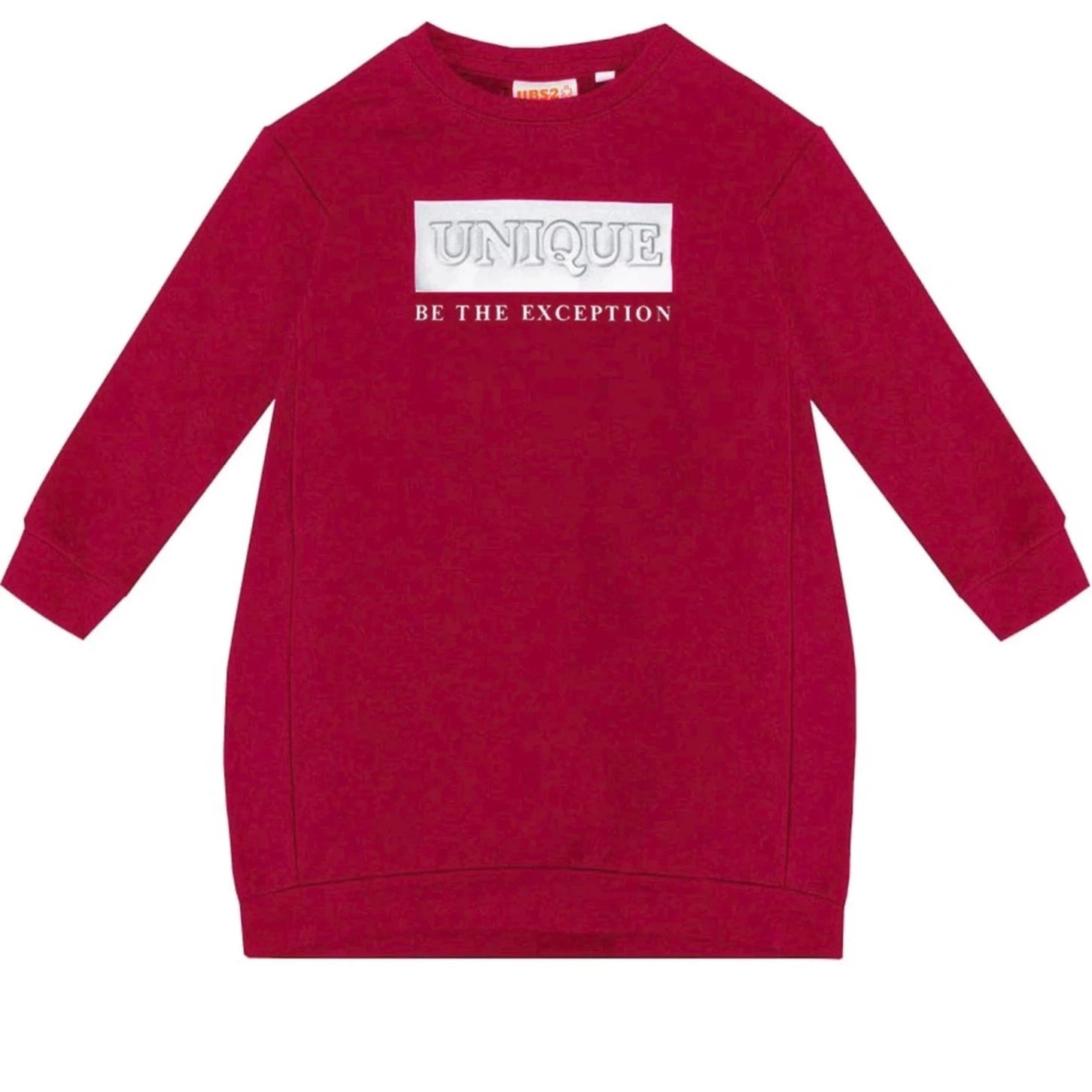 UBS2 Girls Red Stretch Cotton Terry Dress - CapuletKids