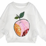 Sequin Apple Patch Sweatshirt | DOE A DEAR - CapuletKids