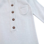 Viverano Organics| Milan Pastel Button Coverall Sweater Knit (Organic Cotton) for Newborn and Mini Kids 0-18 M - CapuletKids