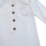 Viverano Organics| Milan Pastel Button Coverall Sweater Knit (Organic Cotton) for Newborn and Mini Kids 0-18 M - CapuletKids