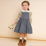 Beet World Cabbage Blouse Top in Forget Me Not