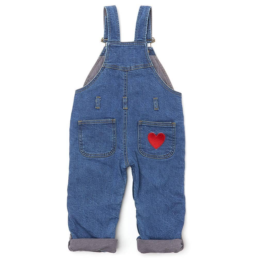 Dotty Dungarees / Unisex Color-block Overall Shorts Jumpsuit for