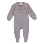Viverano Organics| Milan Pastel Button Coverall Sweater Knit (Organic Cotton) for Newborn and Mini Kids 0-18 M - CapuletKids