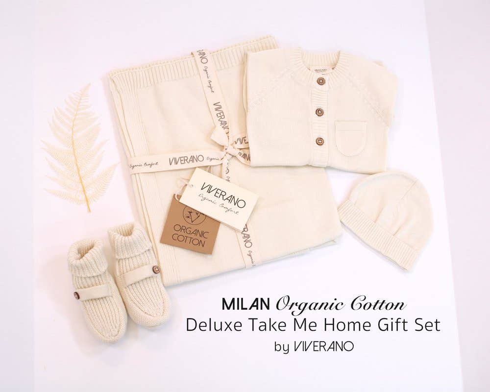 Viverano Organics| Milan Pastel Button Coverall Sweater Knit (Organic Cotton) for Newborn and Mini Kids 0-18 M - CapuletKids