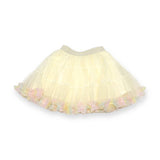 Rainbow Trim Tutu: Cream - CapuletKids