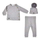 Bébé Sweeny Cotton Lenny Grey Leggings Set for Mini Boys 6M - 18M - CapuletKids