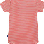 Imps & Elfs One-of-the-Kind Pink Striped Organic Onesie Bodysuit for Mini Girls 0M - 6M
