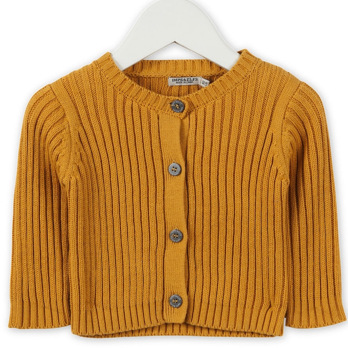 Imps & Elfs Knitted Unisex Organic Cotton Cardigan for Newborn to Mini Girls and Boys 0-12M - CapuletKids