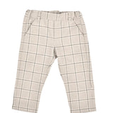 Bébé Sweeny Elton Boys Light Blue & Navy Check Flannel Trousers - CapuletKids