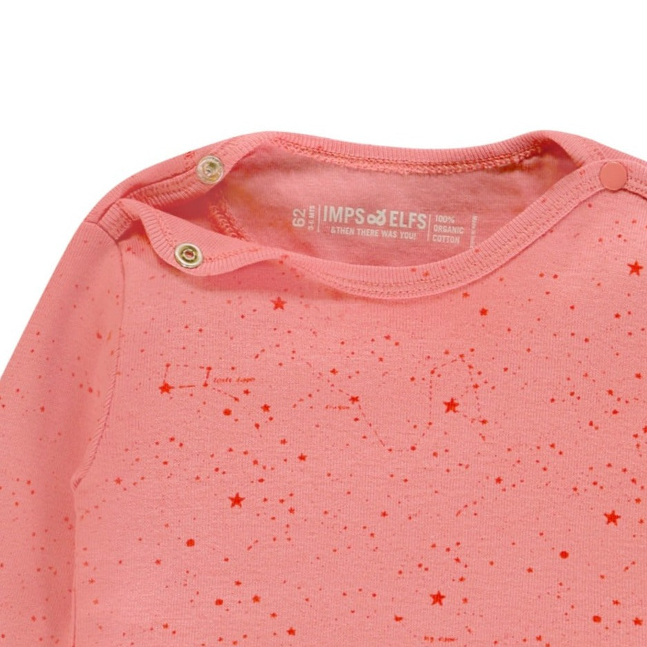 Imps & Elfs Organic Cotton Long Sleeve Unisex T-Shirt for Mini Babies 0-12M