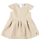 Bébé Sweeny Carla Girls Gold Tweed & Tulle Dress For Mini Girls 2 Y - CapuletKids