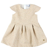 Bébé Sweeny Carla Girls Gold Tweed & Tulle Dress For Mini Girls 2 Y - CapuletKids