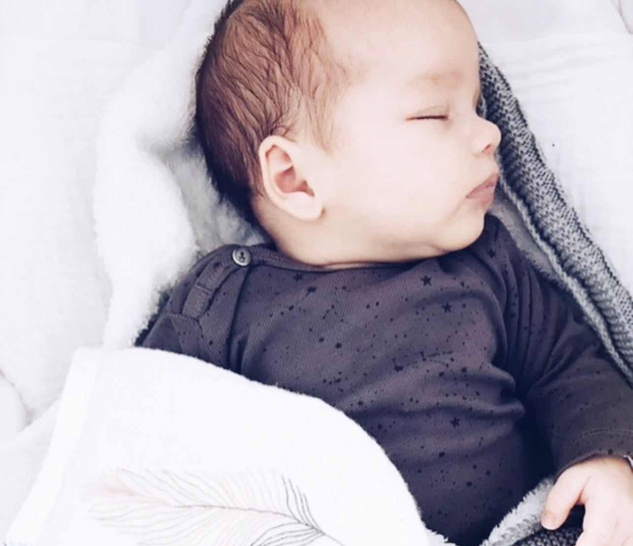 Imps & Elfs Star Organic Cotton Long Sleeve Unisex T-Shirt for Mini Babies 0-12M - CapuletKids