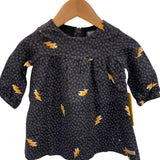 Yellowsub Printed Cotton Dress With Long Sleeves For Girls - CapuletKids