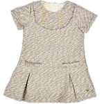 Bébé Sweeny Bridgette Dress in Grey/ Pink & Gold Tweed for Baby Girls 18 m - 4Y - CapuletKids