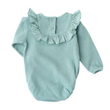Tocoto Vintage Ruffled Yoke Bodysuit Pink