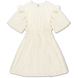 Ruffle Dress - Graphic Lace Summer Nude