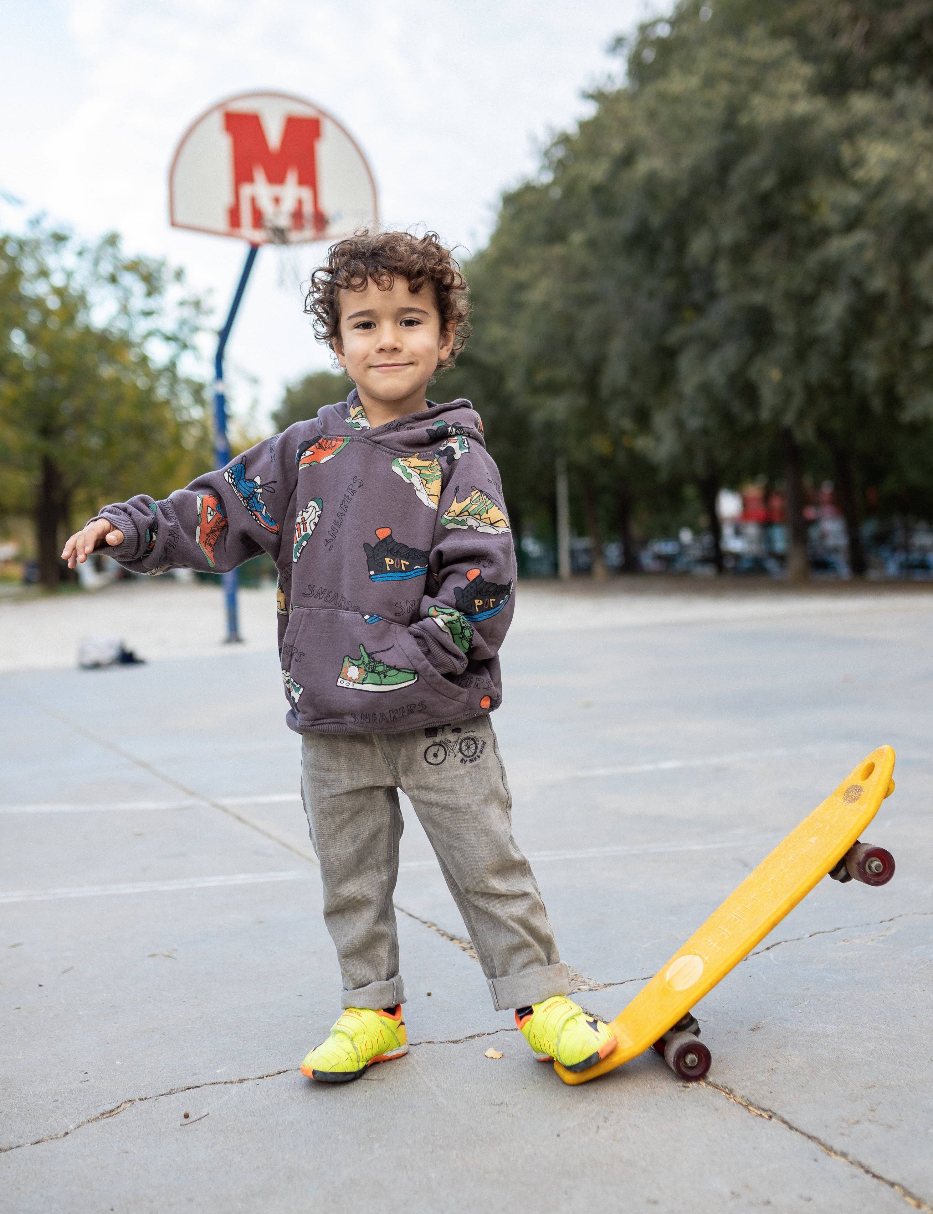 100% Cotton Hoodie "Sneakers" | Unisex Sweatshirt | NAADA - CapuletKids