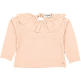 Long Sleeve Ruffle Collar Baby Top - Pink