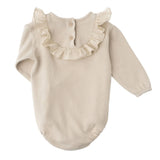 Tocoto Vintage Ruffled Yoke Bodysuit Pink