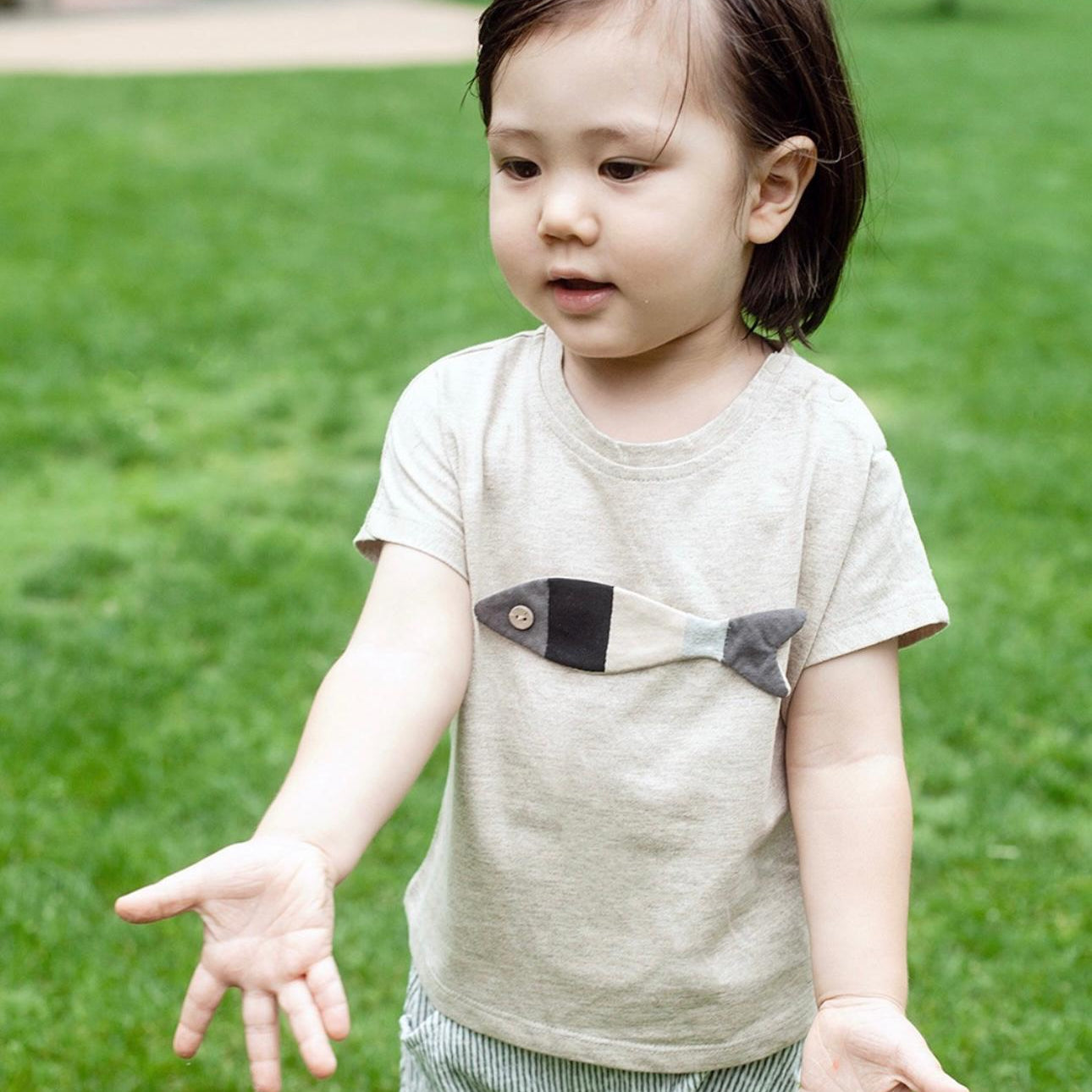 3-D Fish Embroidered Tee | AIMAMA - CapuletKids