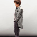 Checked Hood Parka Coat | TOCOTO VINTAGE