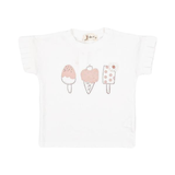 Ice-Cream Ruffle Sleeve Tee