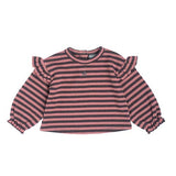 Tocoto Vintage Striped Baby Tee Salmon
