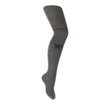 Zubii Scalloped Bow Texture Tights Grey