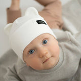 Children's hat made of knitted cotton, elastic! Made in PL: Mustard / 3-5 yo