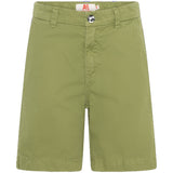 Boys Cotton Twill Chino Shorts - Army Green