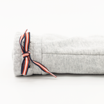 AO76 Boys Elliot Sweat Shorts Heather Grey, striped drawstring detail