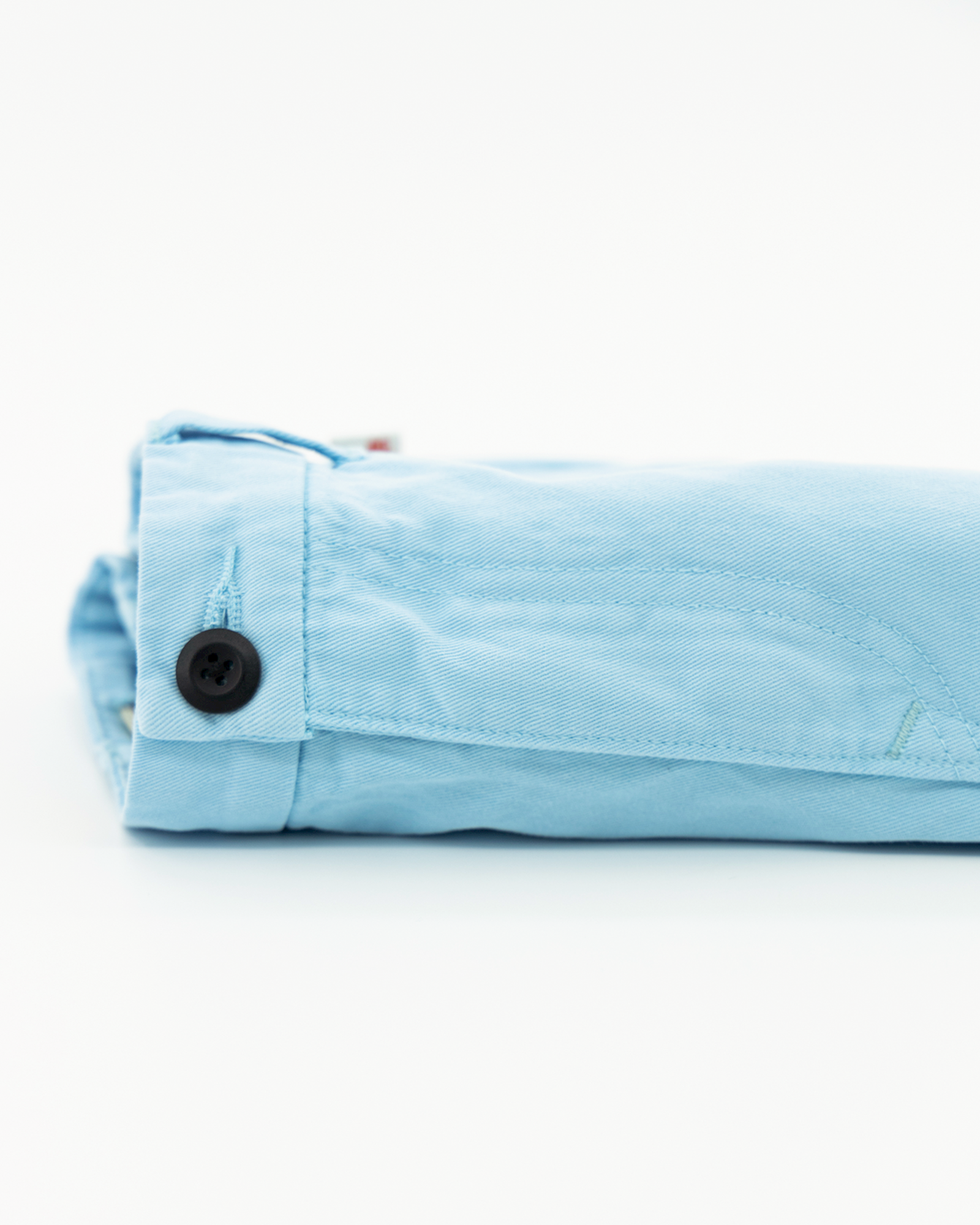 AO76 Boys Bill Relaxed Twill Shorts Ocean Blue, side button tab