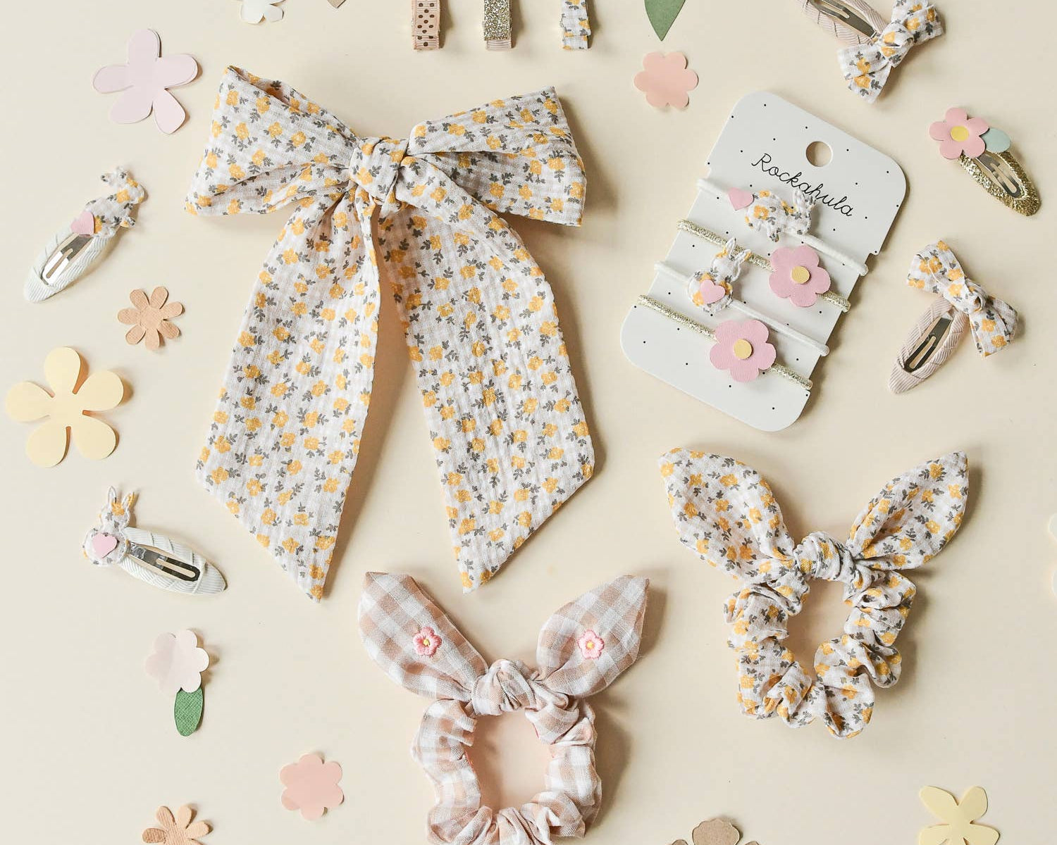 Ditsy Twisty Bow Clips - CapuletKids