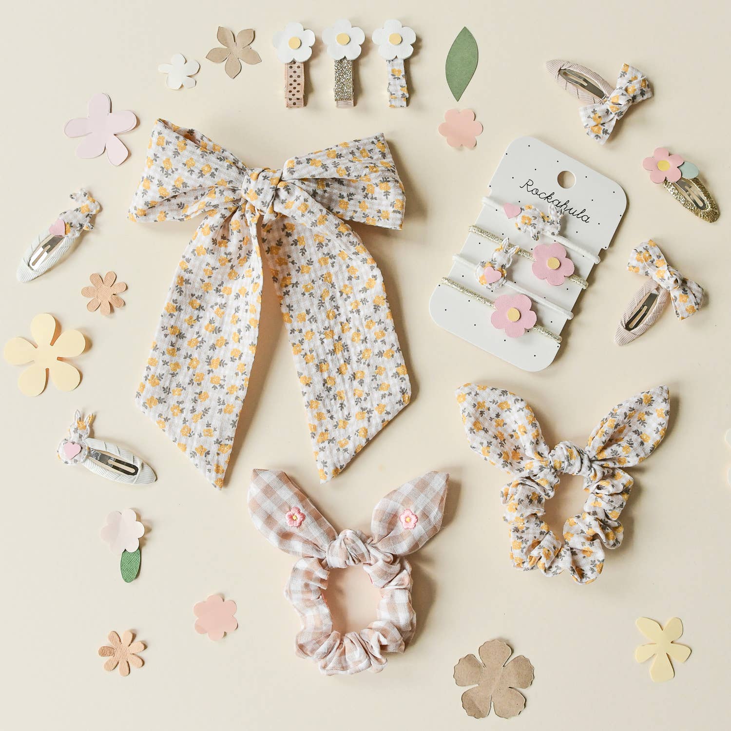 Ditsy Twisty Bow Clips - CapuletKids