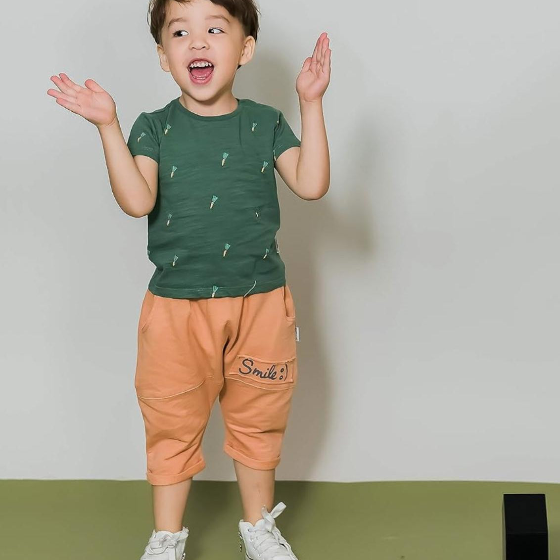 "Smile" Harem Shorts for Boys | AIMAMA - CapuletKids