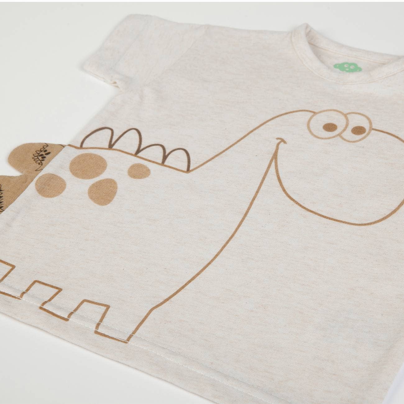 T-shirt + pants (boble) - Ecru/brown - CapuletKids