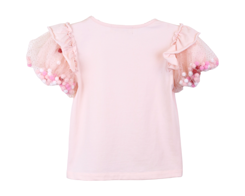 Pom Pom Puff Sleeve Tee