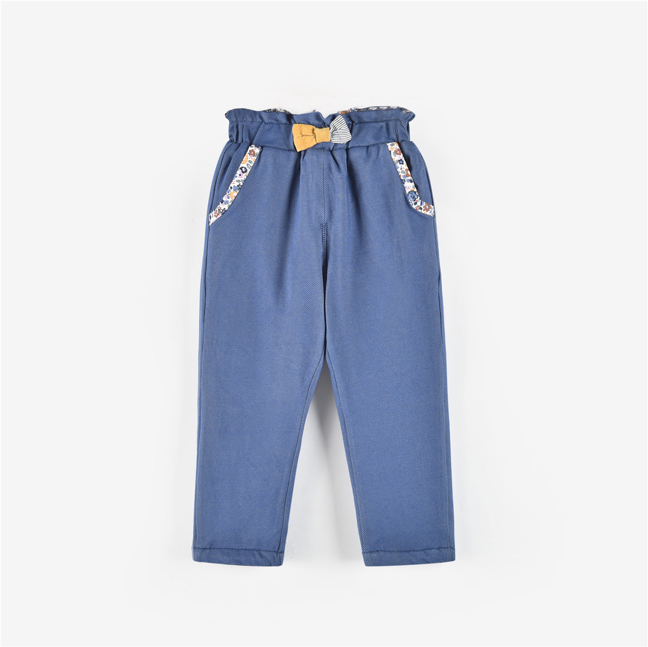 Denim blue pants by Aimama, kids