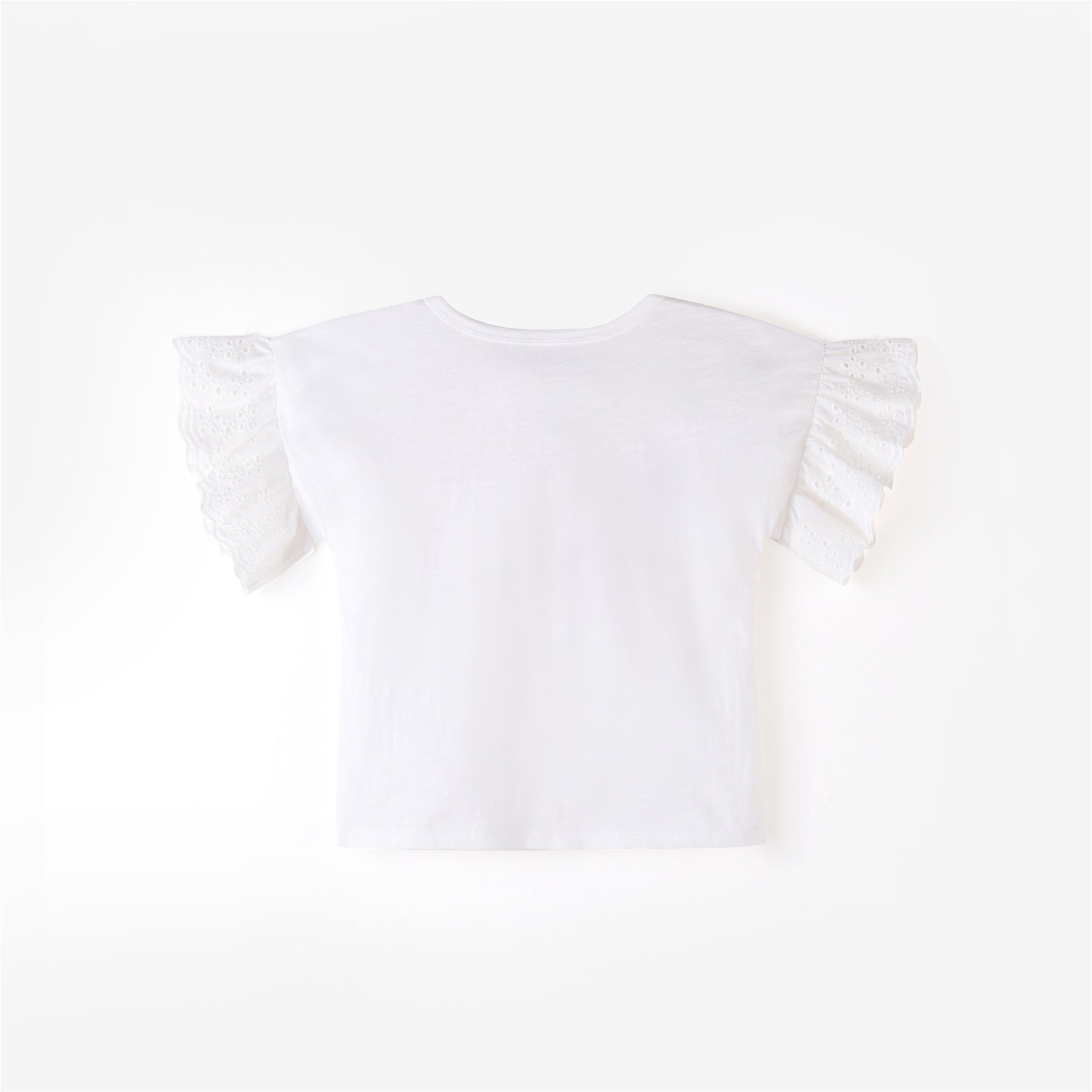 Cream short sleeve tee by Aimama, kids