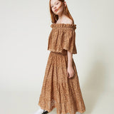 Tobacco Lace Blouse | TWINSET