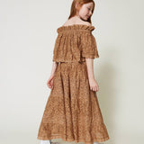 Tobacco Lace Blouse | TWINSET