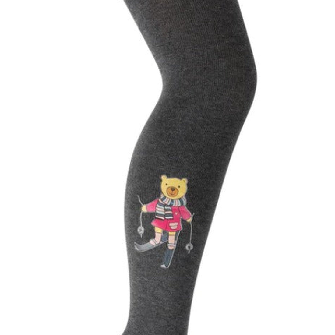 Footed Tights “Ski Bear”, detail