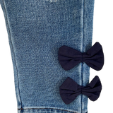 Denim Jeans With Bow