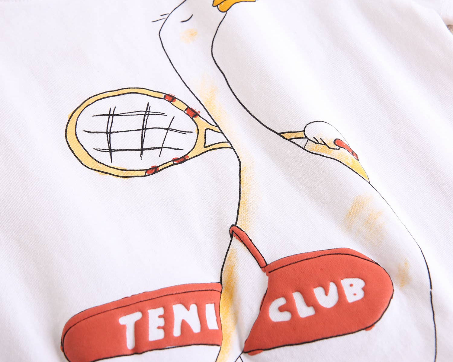 “Teni Club” Children's Short-Sleeved T-Shirt with Duck Pattern - CapuletKids