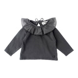 Baby T-Shirt With Voile Collar W51722: Pink