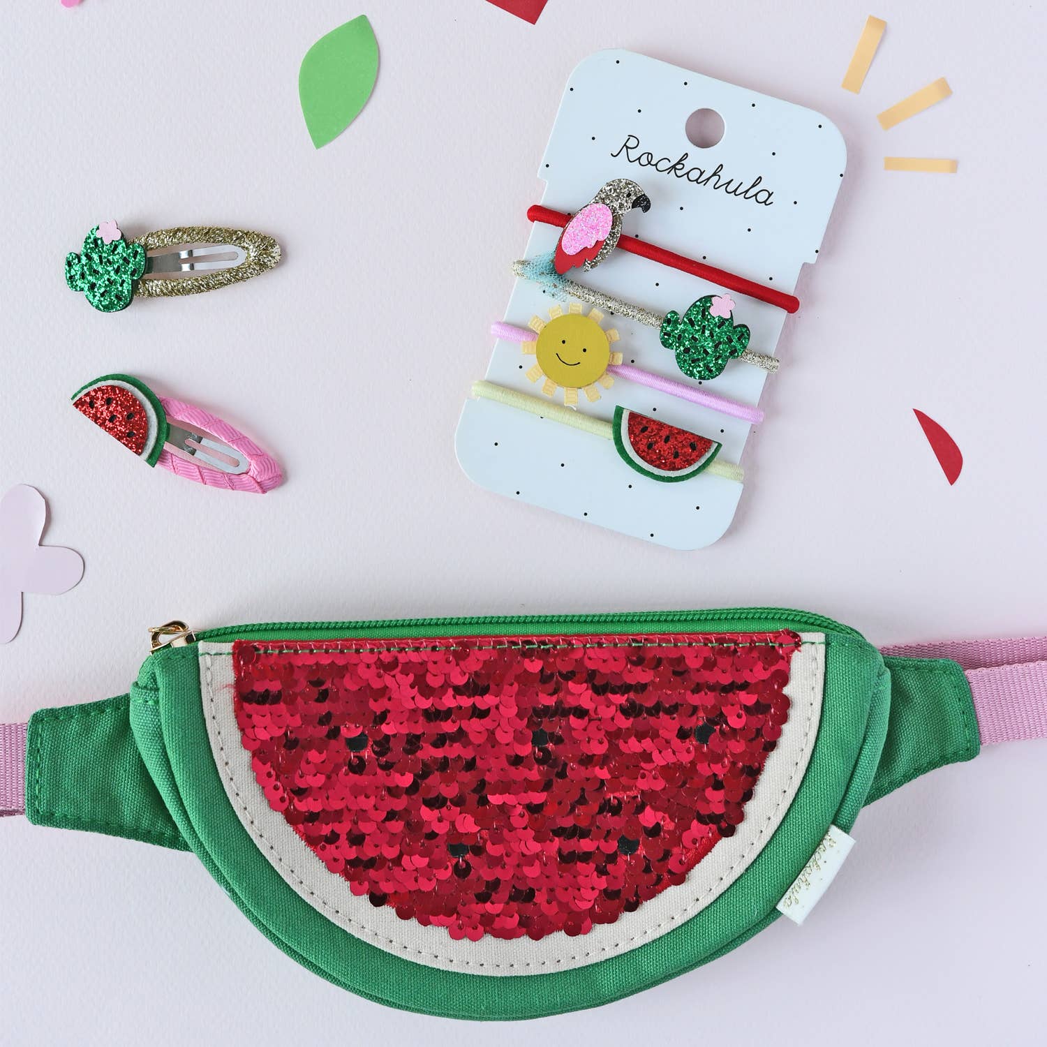 Glitter Cactus and Watermelon Clips - CapuletKids